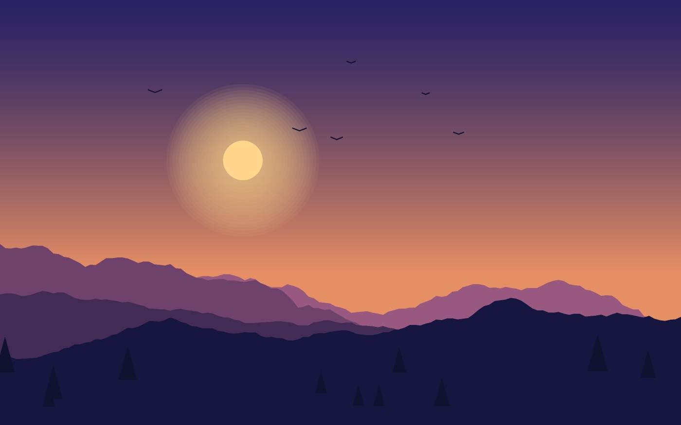 Ilustración de un paisaje